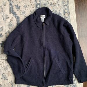 Alfani Men's Navy wool Zip-Up Sweater